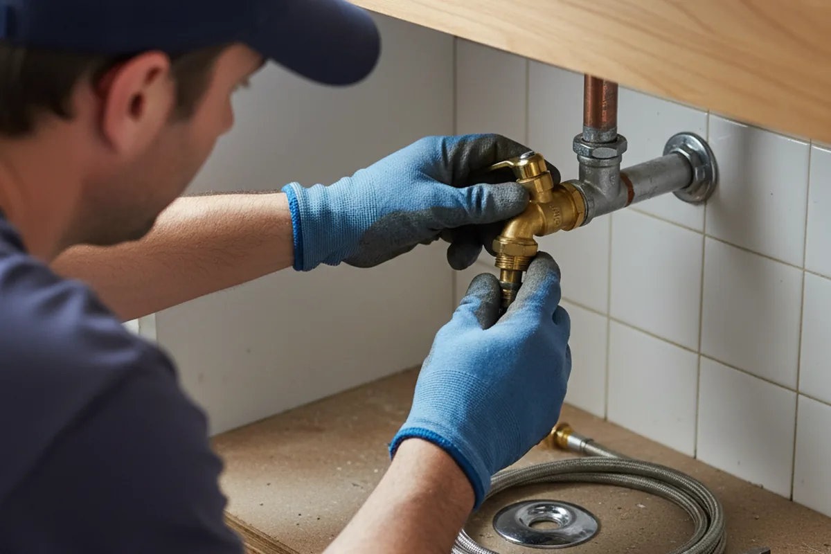 Shutoff valve and fitting work during Emergency Plumbing in Marionville